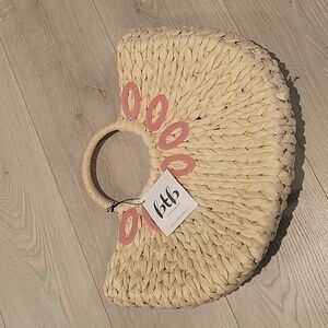 Beyond the beach straw half circle Camille handbag